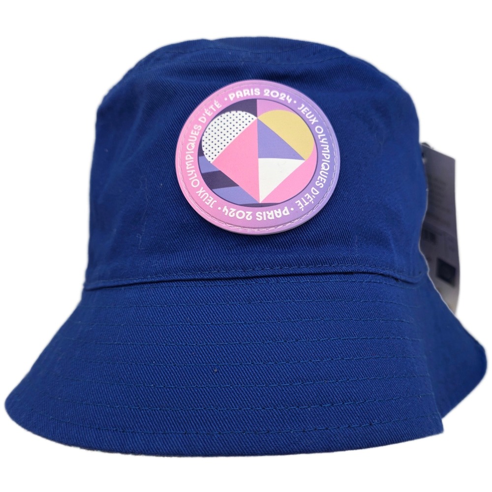 Paris 2024 Olympics Official Reversible Bucket‎ Hat Unisex Blue Black Geometric - Picture 11 of 14